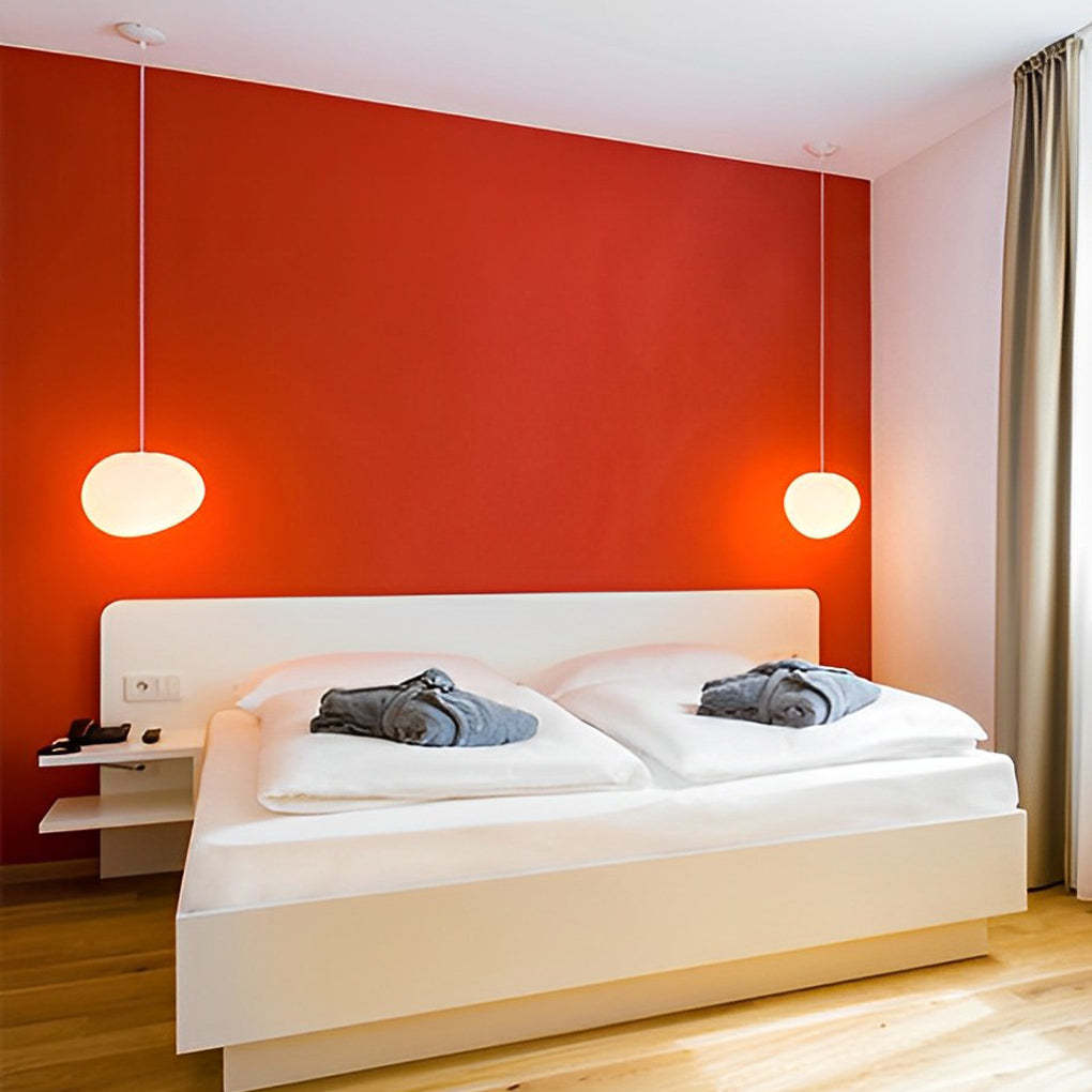 Glass Round Ball LED White Modern Pendant