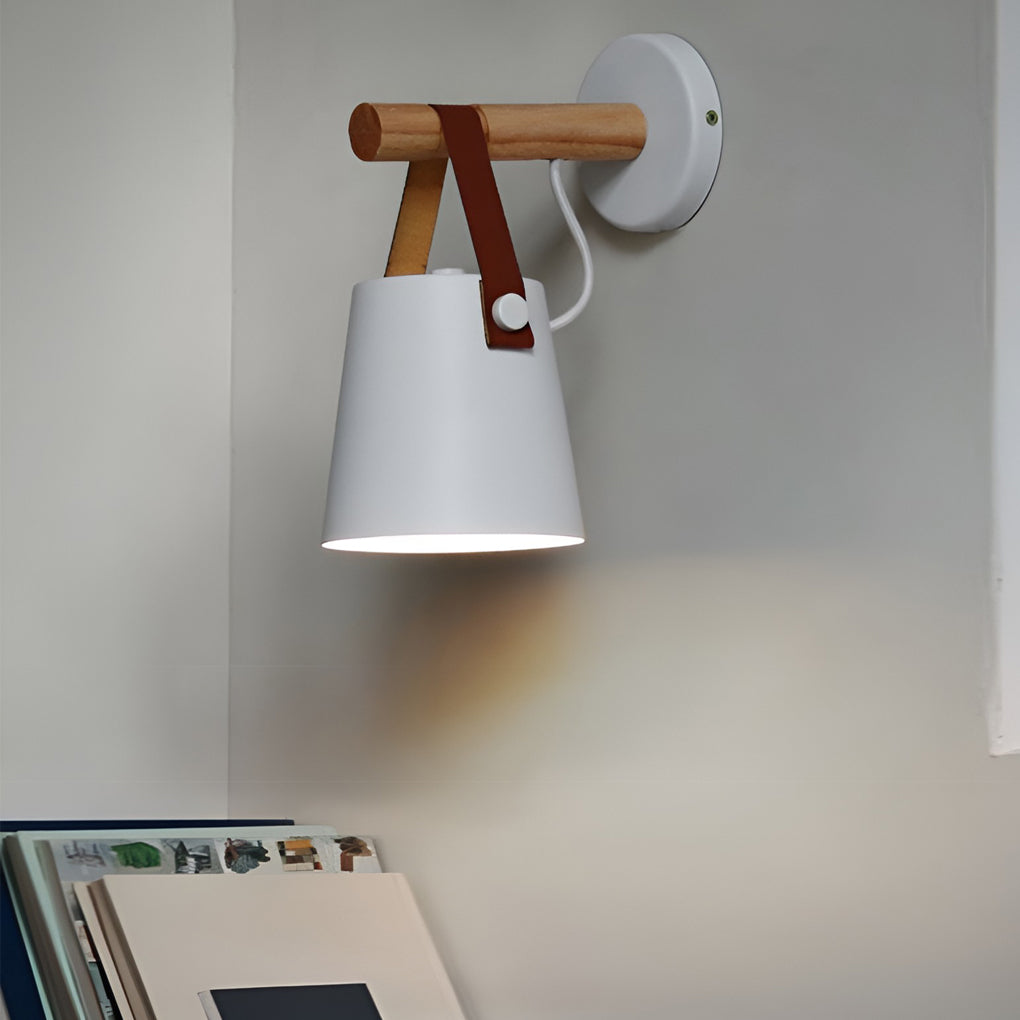 Classic Wood Metal Nordic Plug in Wall Sconce Lighting Wall Lamp-Lighom