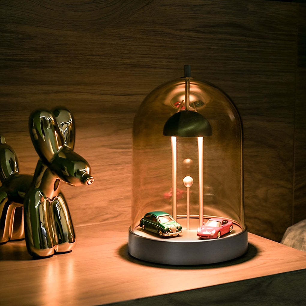 DIY Dome Detachable Smoked Glass Ambient Lamp — Silver
