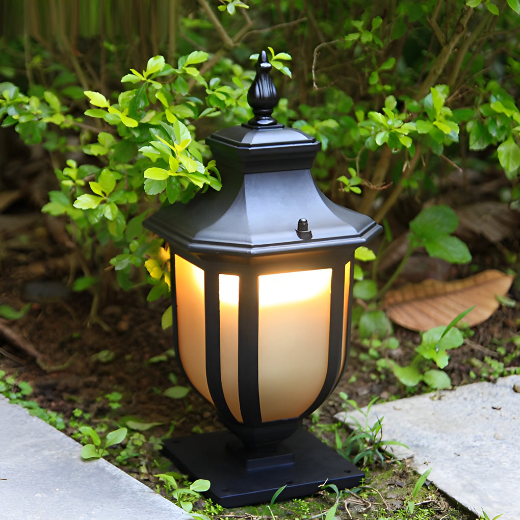 Retro Minimalist Waterproof Aluminum European-style Pillar Lamp Post Lights-Lighom