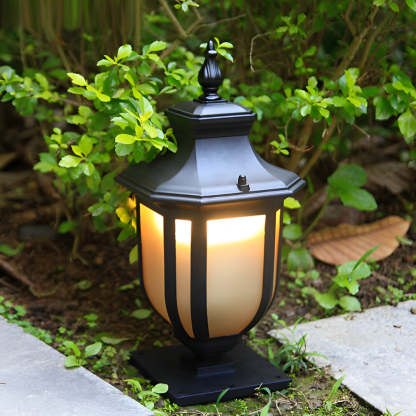Retro Minimalist Waterproof Aluminum European-style Pillar Lamp Post Lights-Lighom