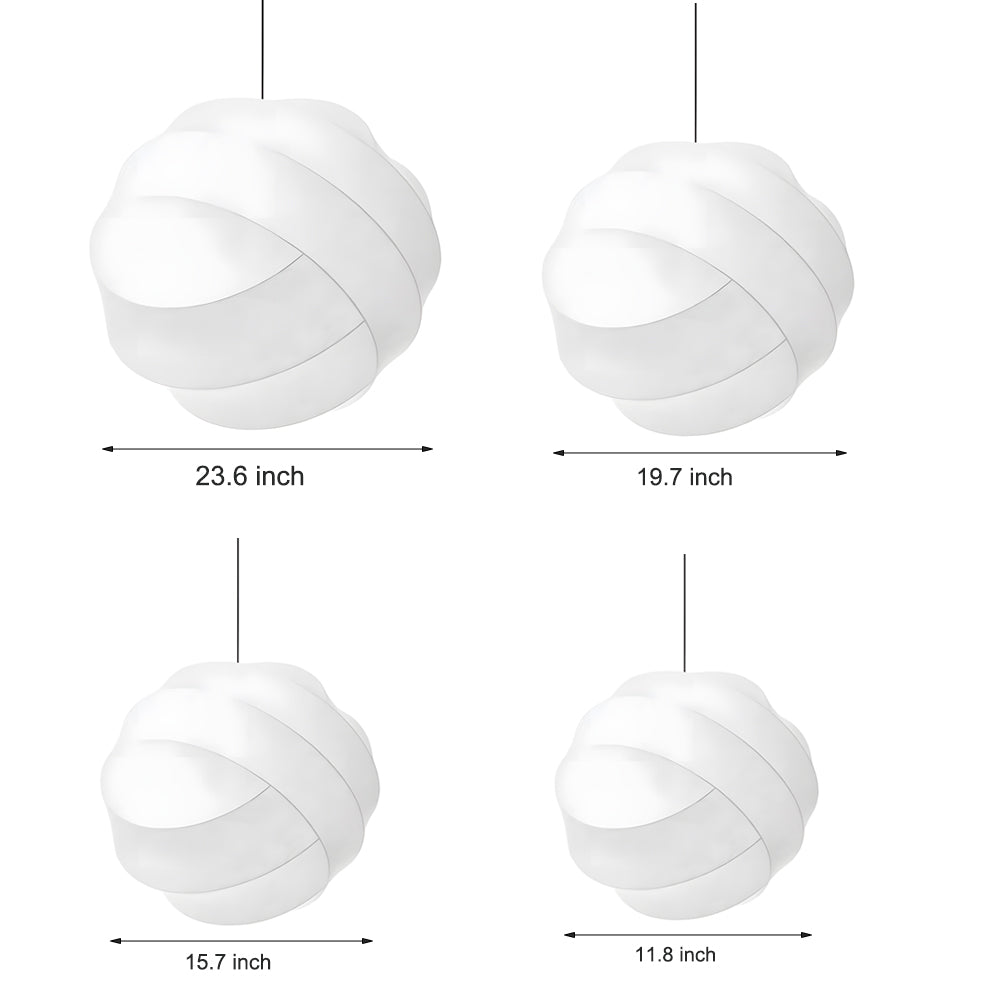 Iron Silk Fabric Ball Wabi-Sabi Japanese Chandelier