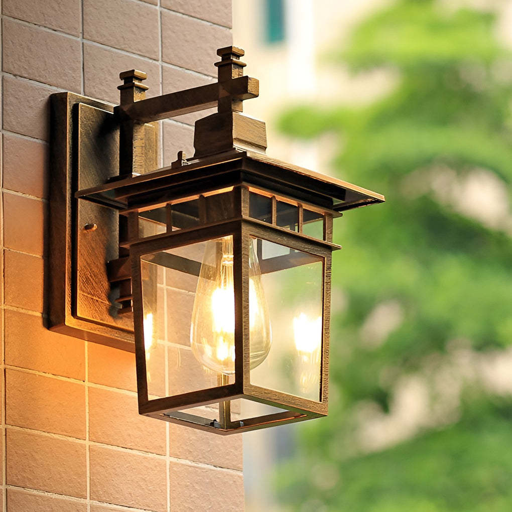 Glass LED Retro Outdoor Wall Sconce