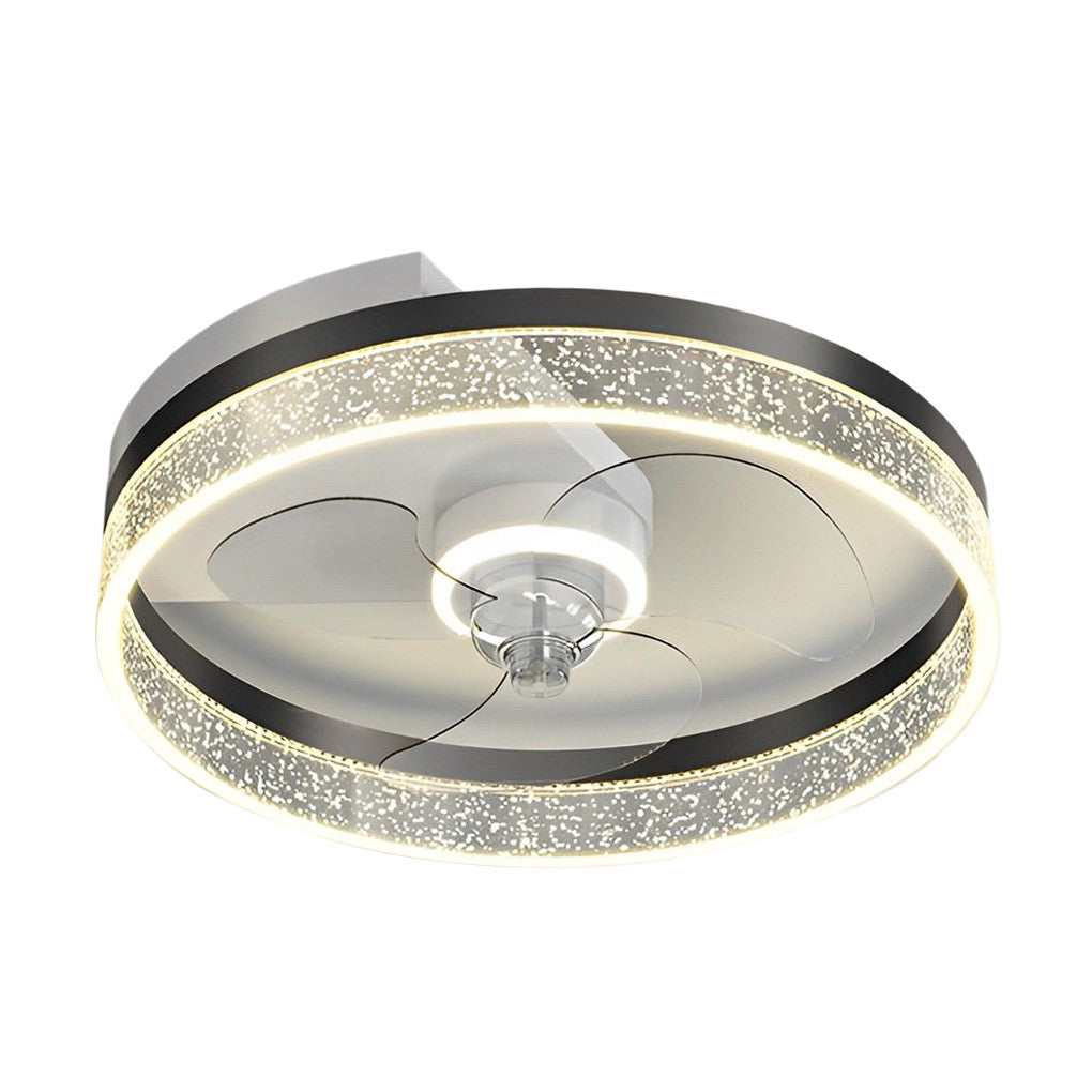 Round LED Mute Intelligent Modern Bladeless Fan