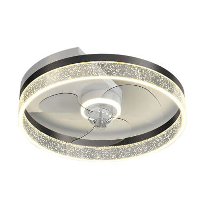 Round LED Mute Intelligent Modern Bladeless Fan