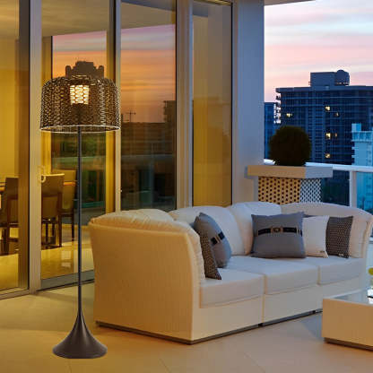 1-light Mesh Outdoor Floor Lamp-Lighom