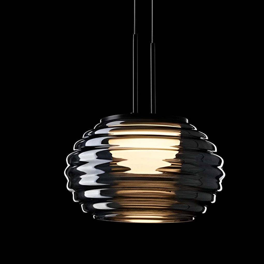 Glass Ball LED Smoke Gray Nordic Island Pendant
