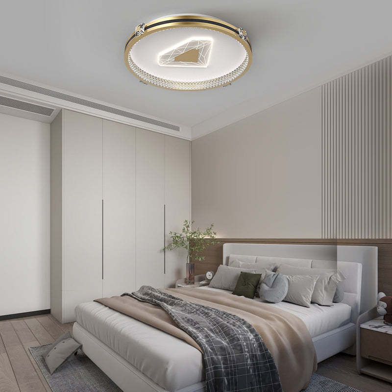 Circular Geometric 3-Step Dimming LED Modern Ceiling Light