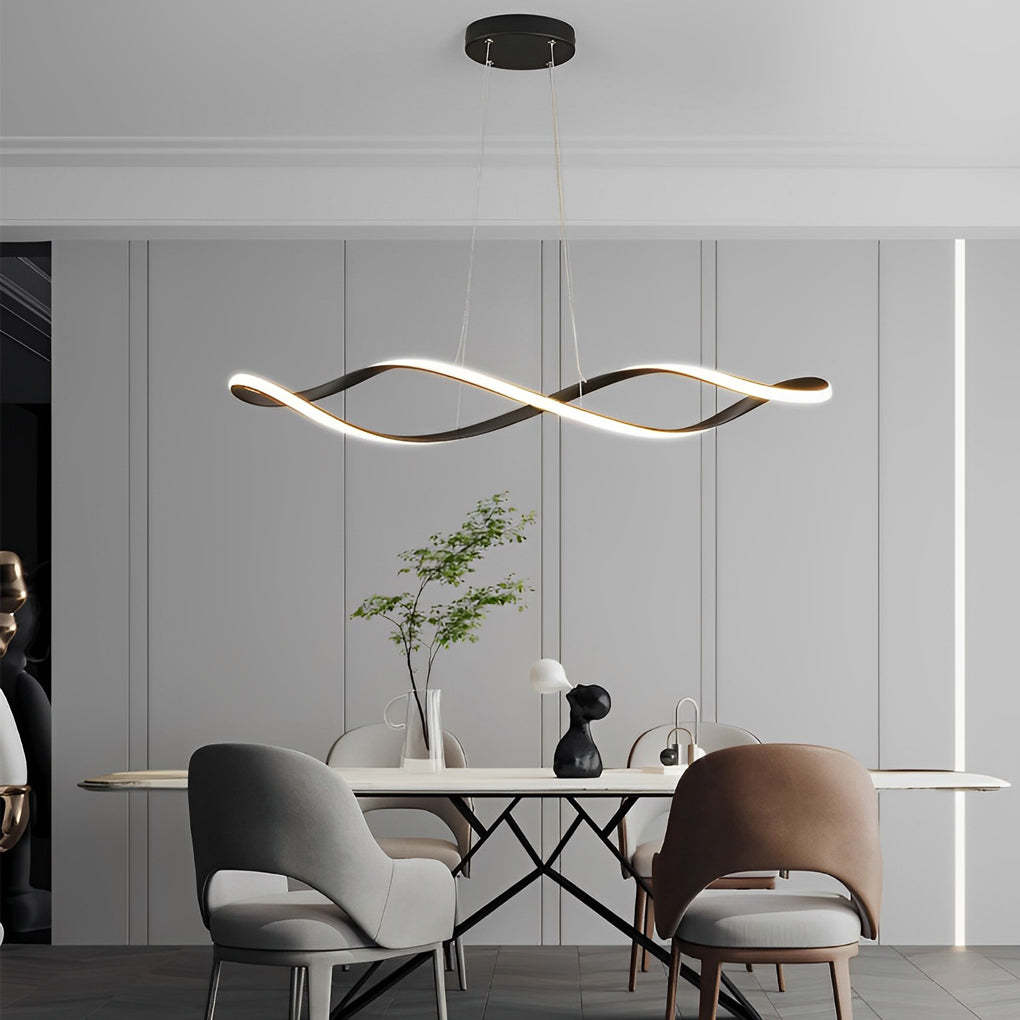 Wave Dimmable LED Modern Chandelier