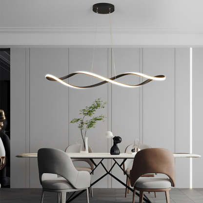 Wave Dimmable LED Modern Chandelier