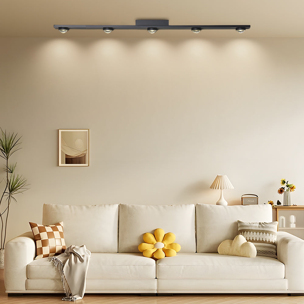 Modern Aluminum Black Bar Wall-Washing Ceiling
