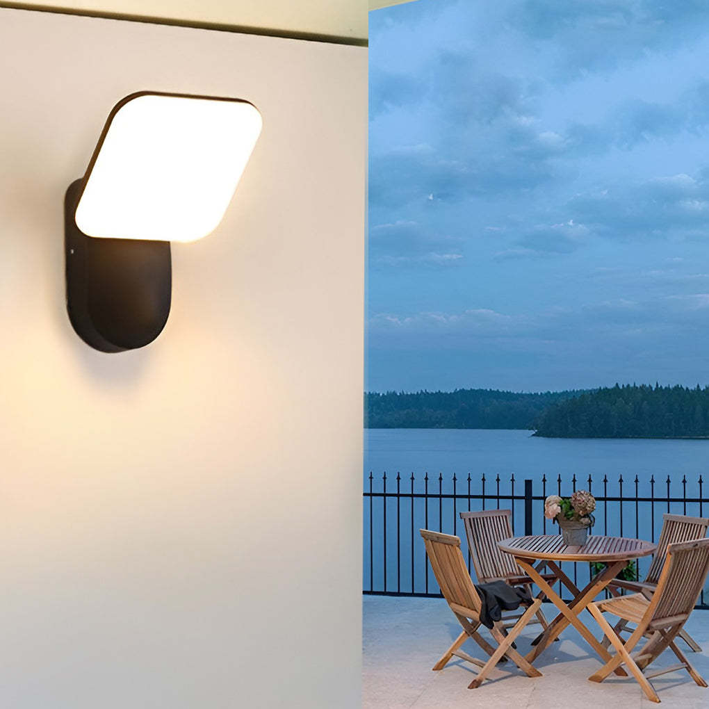 Square LED 12w Waterproof Modern Outdoor Wall Lamp Wall Sconces Lighting-Lighom
