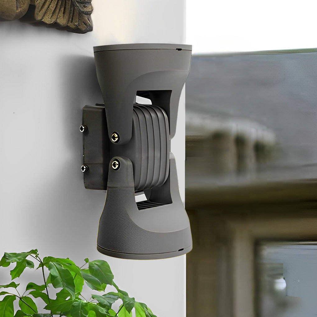 8 In. 2-Light Rotating Heads LED Up Down Outdoor Wall Light-Lighom