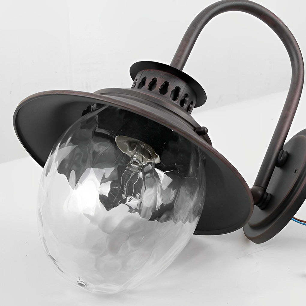 Creative Glass Metal LED Waterproof Modern Outdoor Wall Lamp Wall Sconce Lighting-Lighom