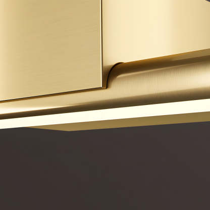 Brushed Brass Linear LED Slim Cylinder Vanity Light