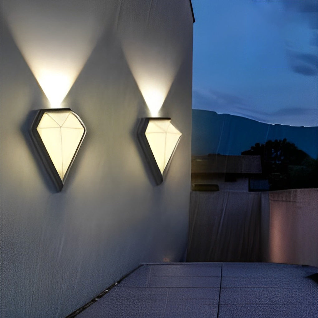 Lighom modern exterior geometric black outdoor wall lighting in metal — Cool White (6000K)