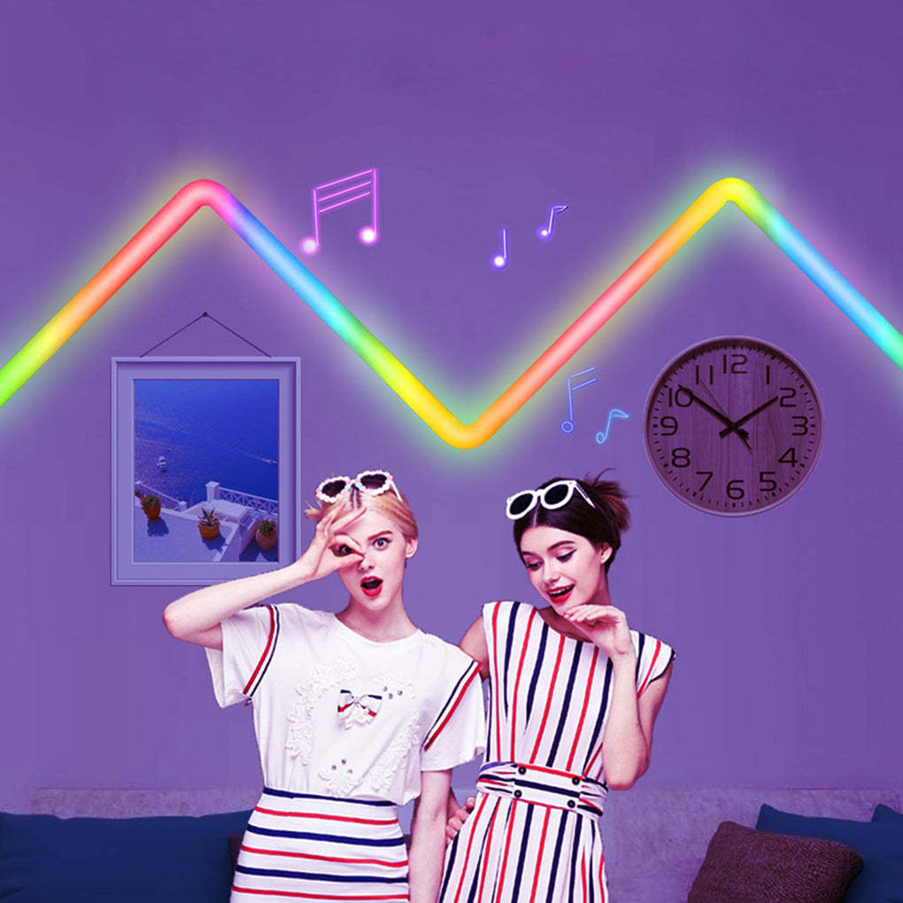 RGBIC Smart Wireless App Remote Control Splicing Decor Wall Sconce Lighting-Lighom
