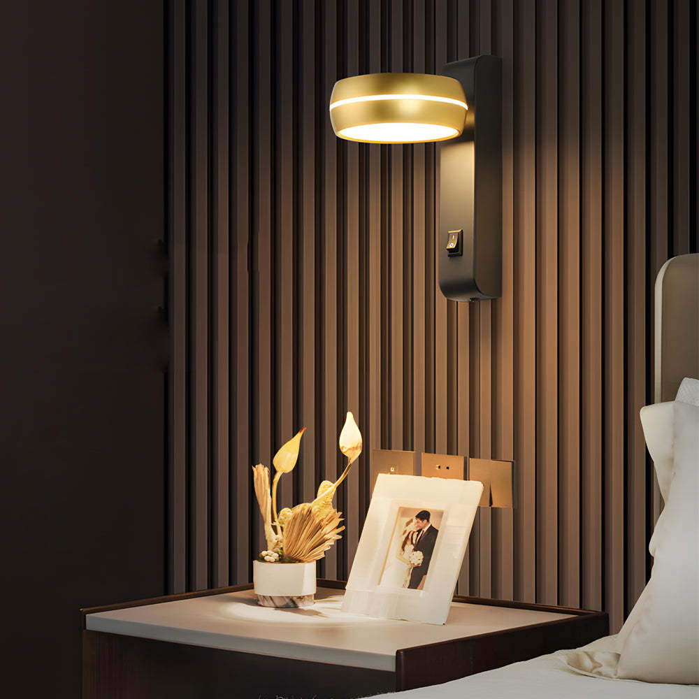 6W Round Rotatable LED Bedside Wall Sconce