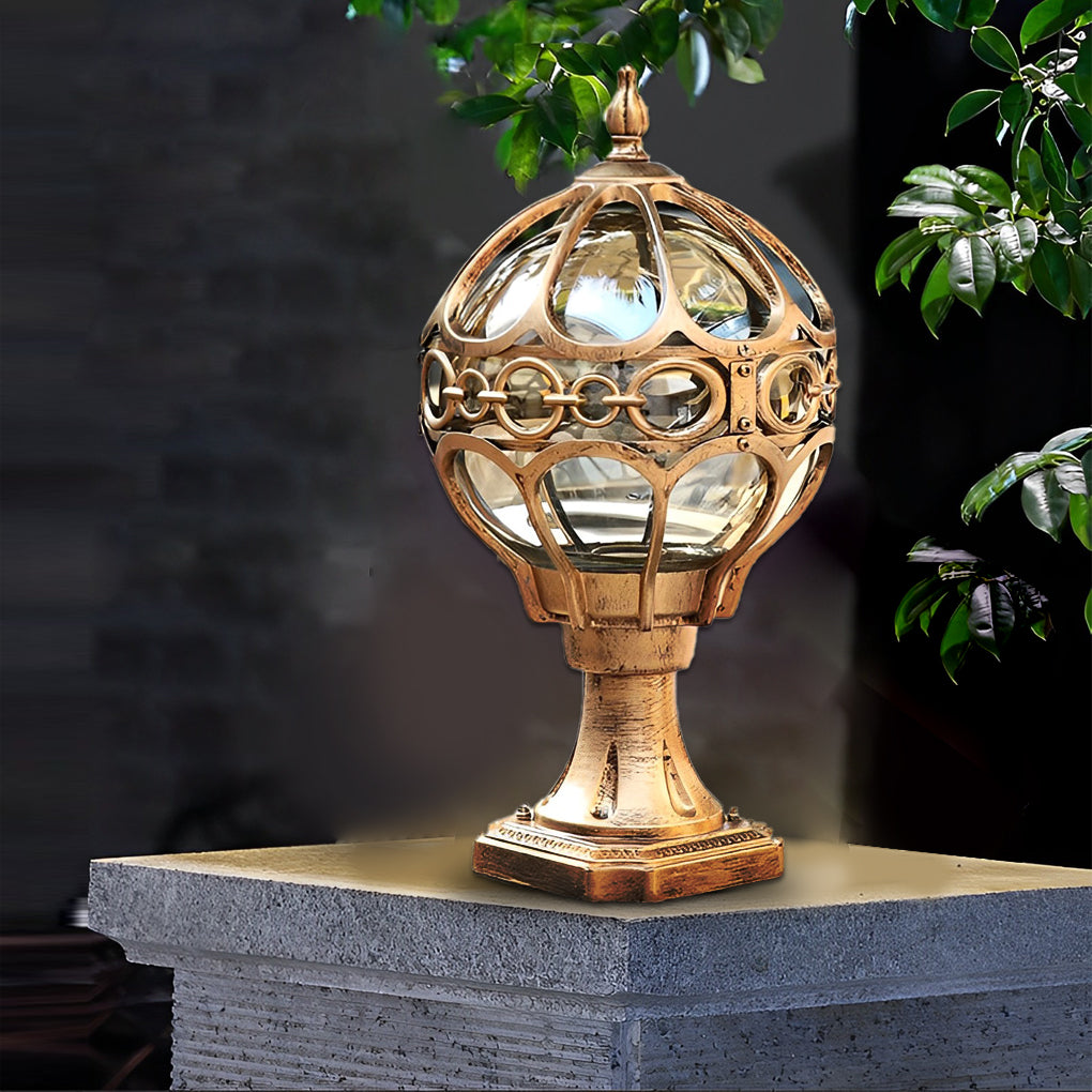 Round Ball Waterproof European LED Fence Post Light