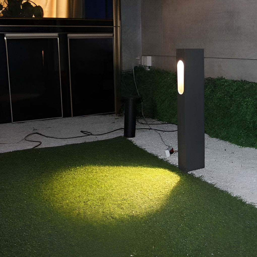 7W COB Front Pathway Lighting Black Modern Outdoor Lawn Path Lights-Lighom