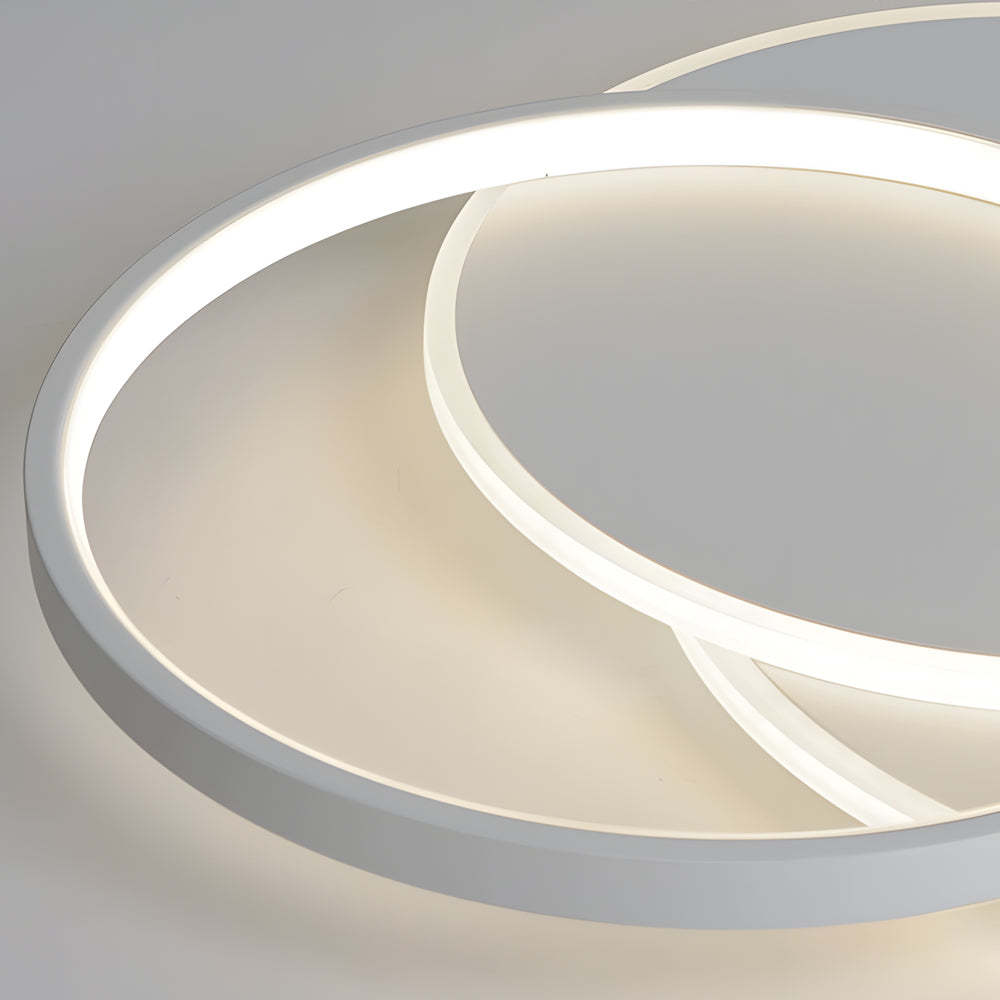 White Triple Circle Acrylic LED Flush Mount Ceiling Light