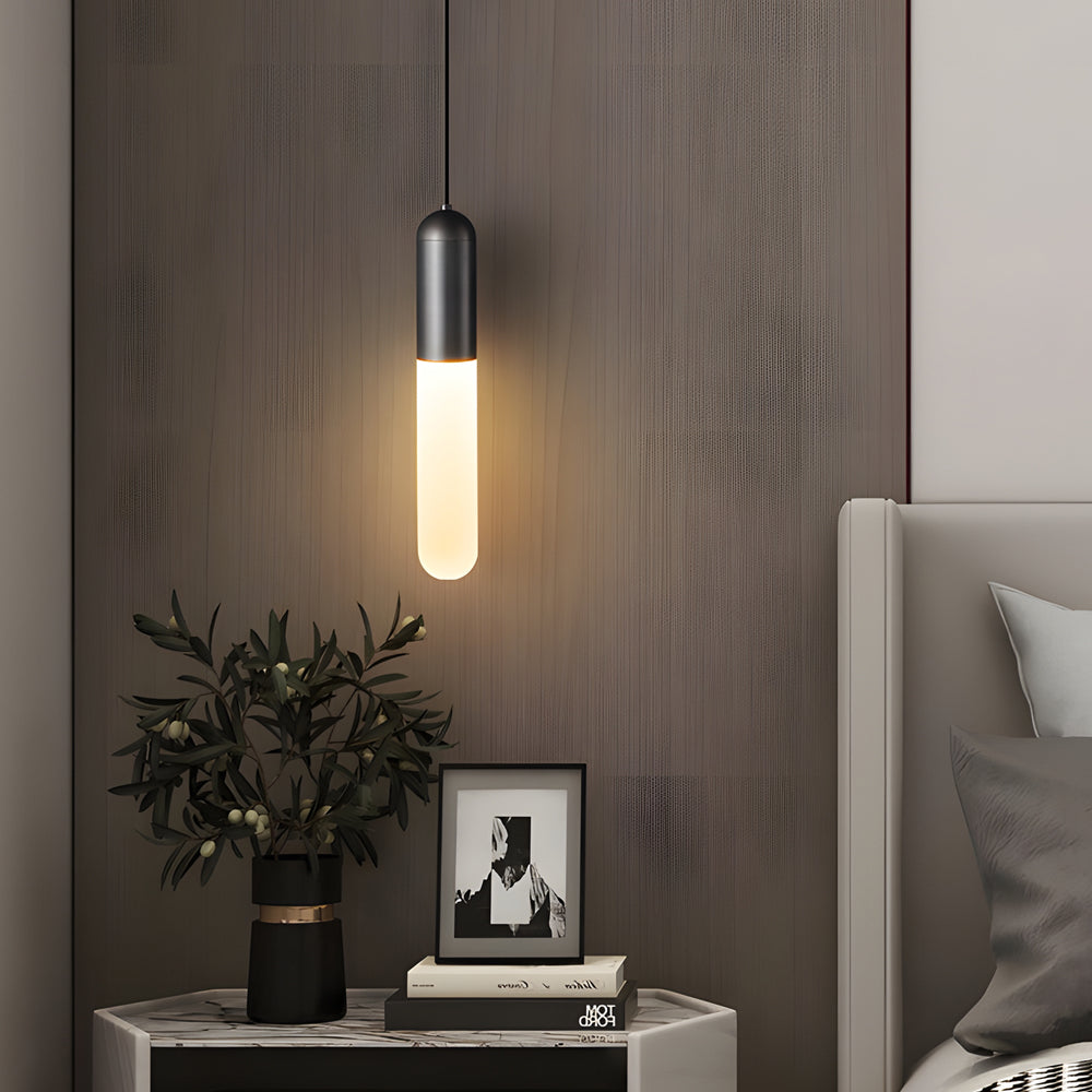 Long Copper Acrylic 3-Step Dimming Modern Pendant Light