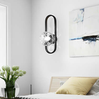 Creative Glass Shade Elliptical Iron Modern Wall Lights Fixture Wall Lamp-Lighom