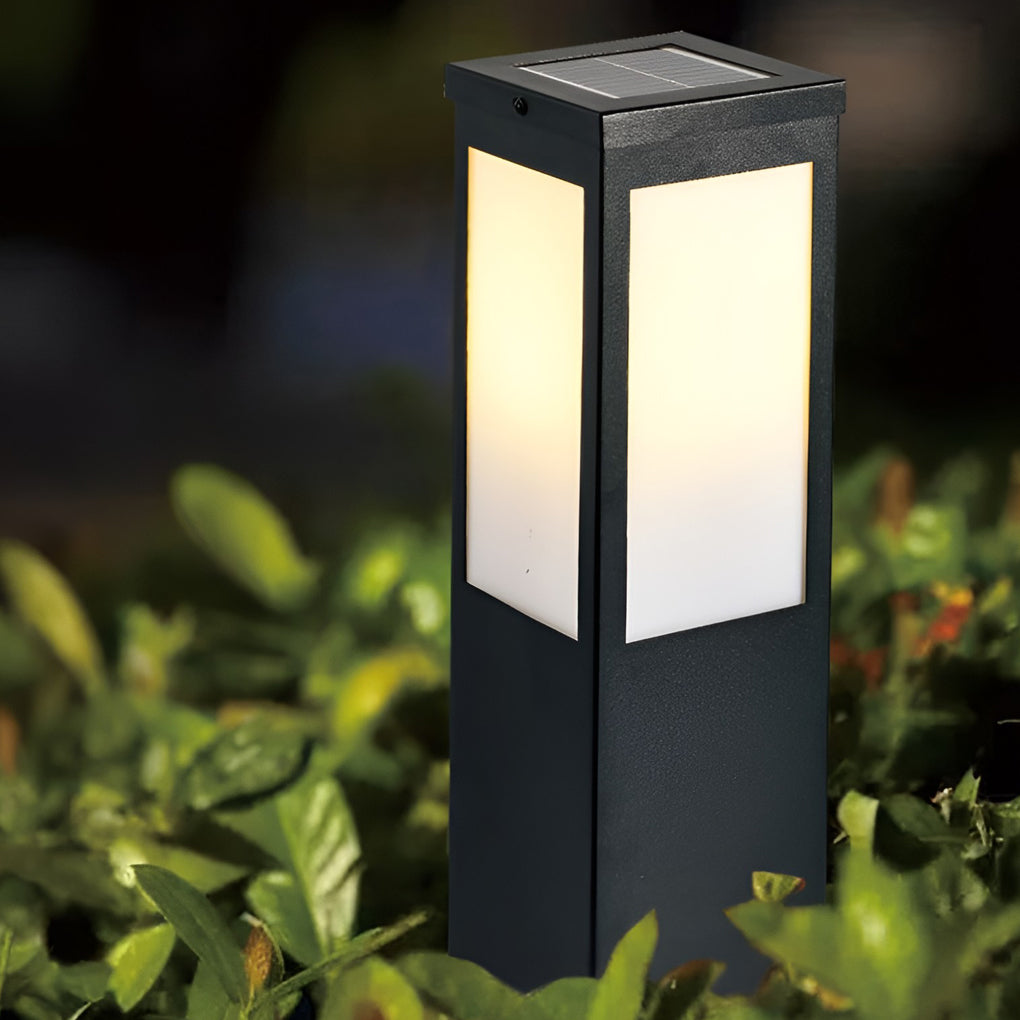 Remote-Controlled Industrial Solar Path Lights Waterproof & Square Outdoor Lighting-Lighom