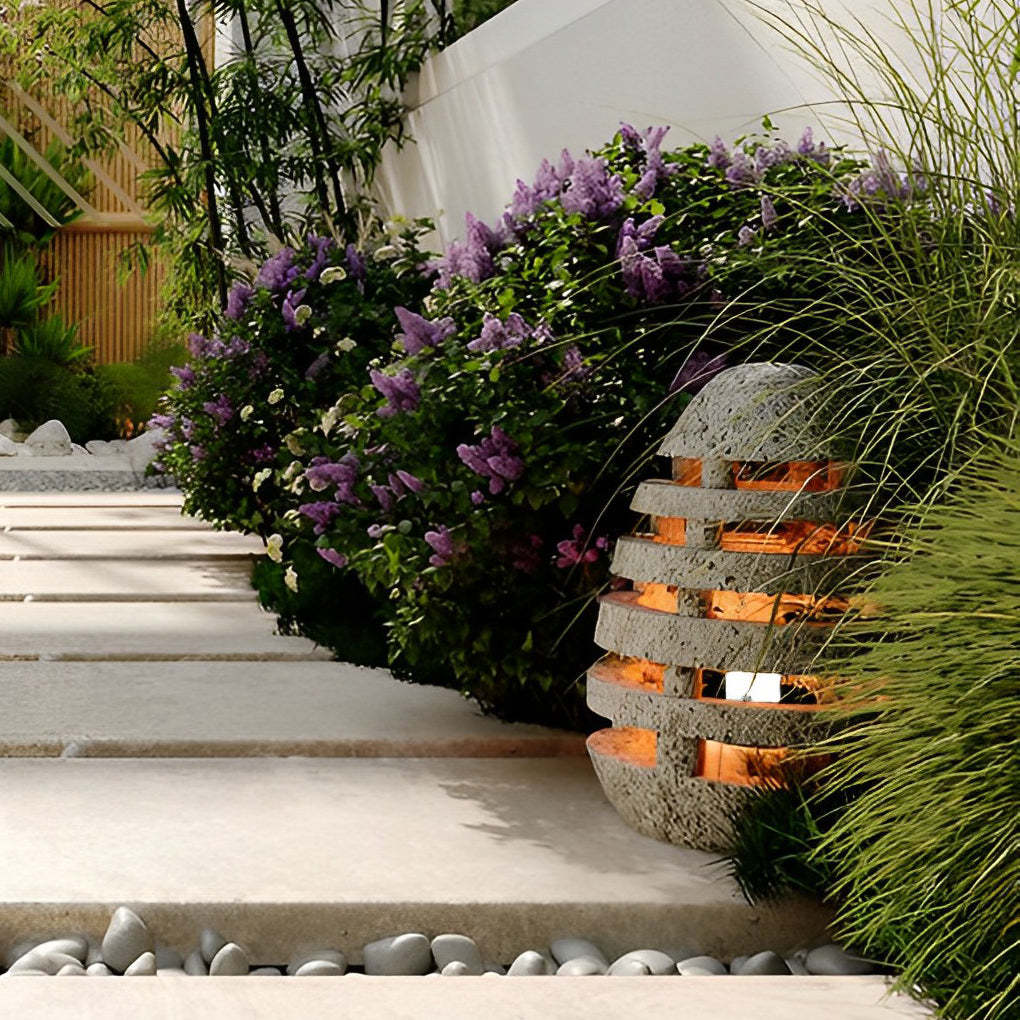 Resin Egg Shaped Waterproof LED Modern Outdoor Lawn Light Garden Lights-Lighom