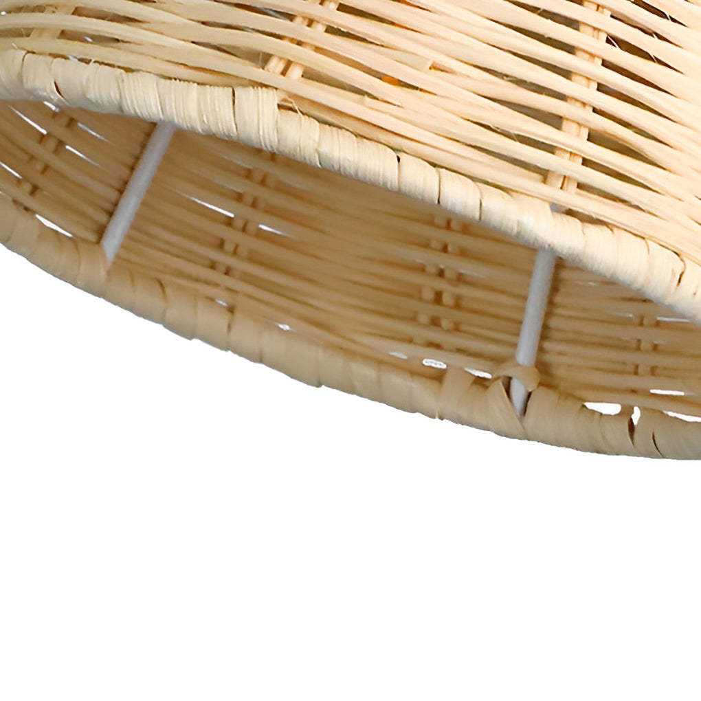 Minimalist Rattan Handwoven Adjustable Japanese Wall Lamp