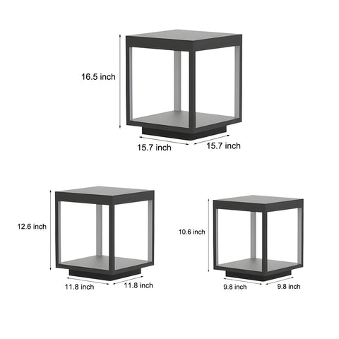 Dazuma Square Frame Waterproof LED Modern Solar Post Caps Lights