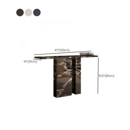 Twin Pedestal Marble Console Table