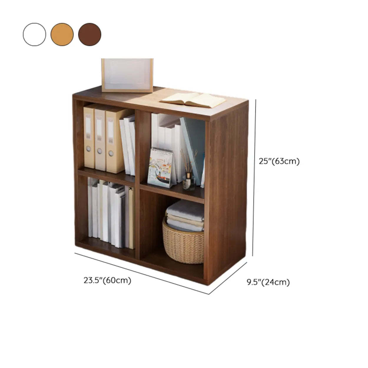 Modular Wood Low Storage Bookcase