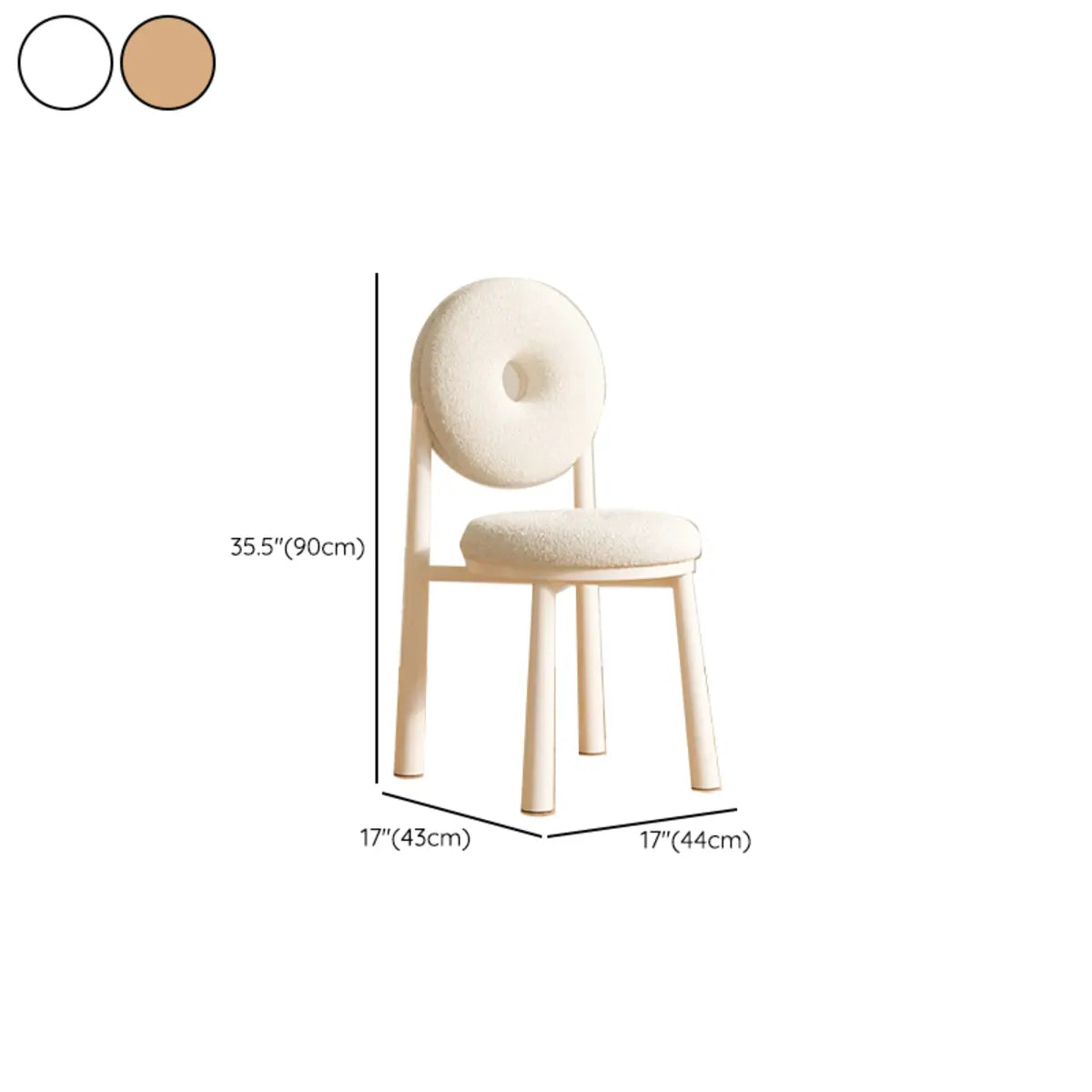 Sherpa High-Back Side Chair with Wood Legs