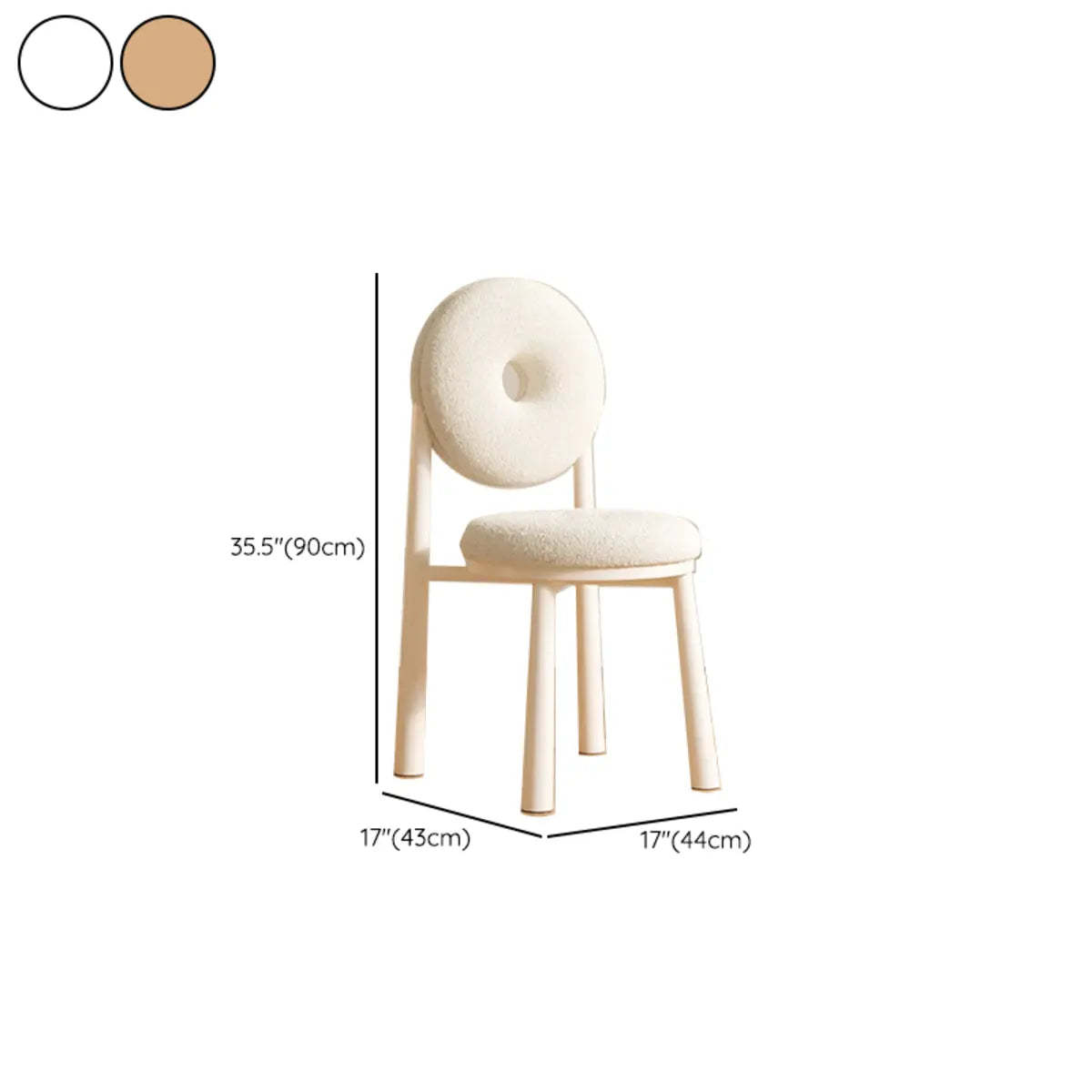 Sherpa High-Back Side Chair with Wood Legs