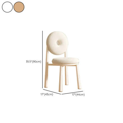 Sherpa High-Back Side Chair with Wood Legs