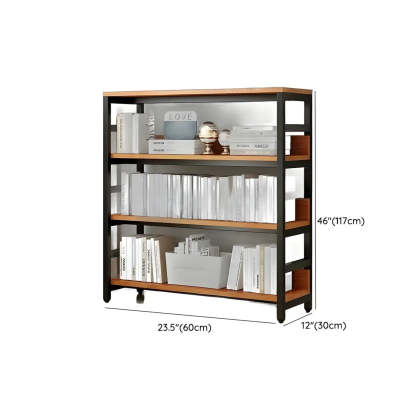 Industrial Metal Open-Back Bookcase