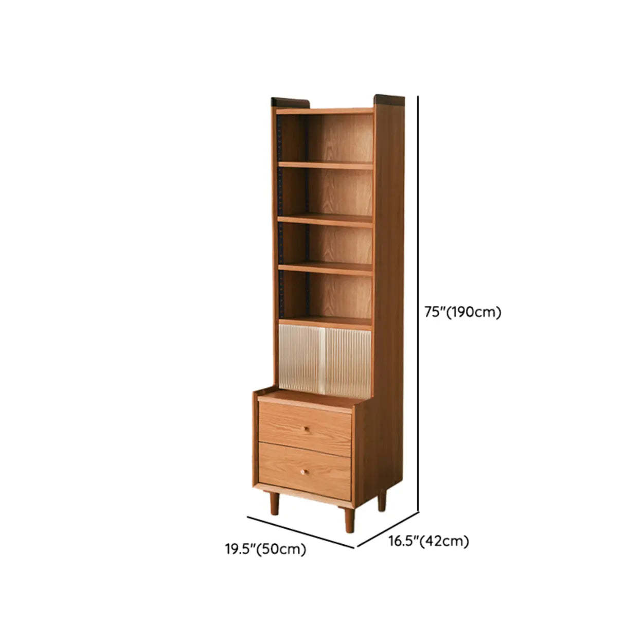 Brown Wood Freestanding Display Cabinet