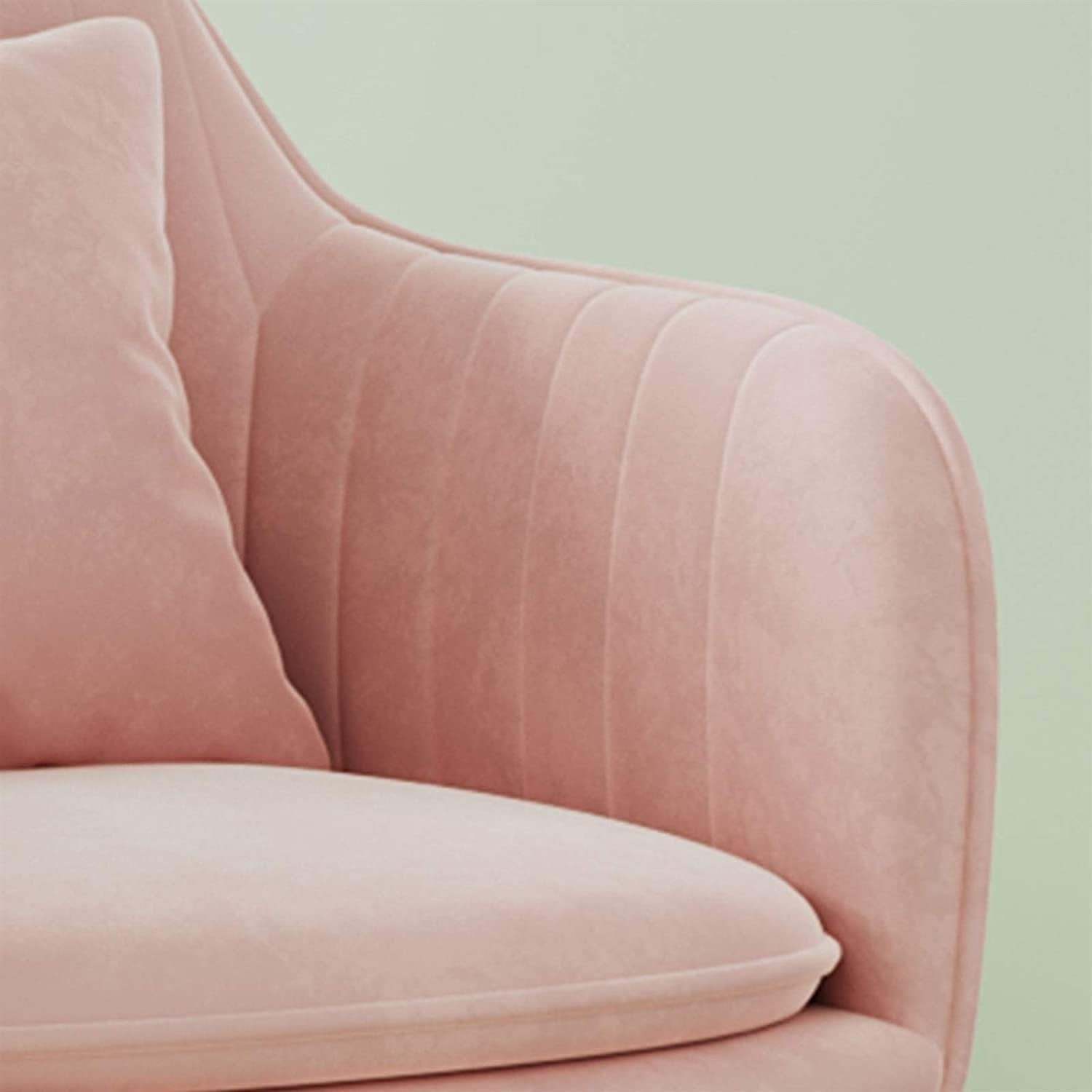 Scandinavian Curved Velvet Metal Dining Chair