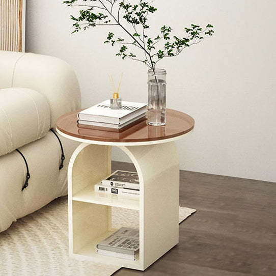Nordic Arched Glass Iron End Table — Black