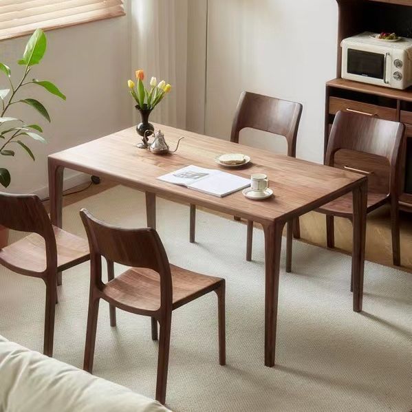 Minimalist Walnut Wood Dining Chair