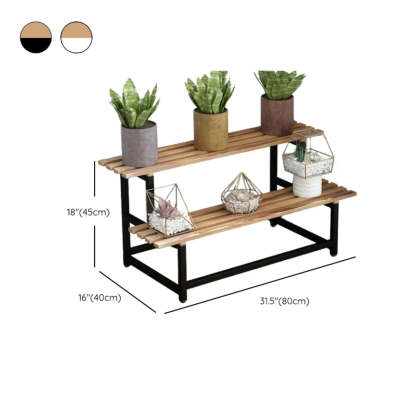 Modern plant stand black out no profit f — 59"L x 16"W x 18"H / Natural & White