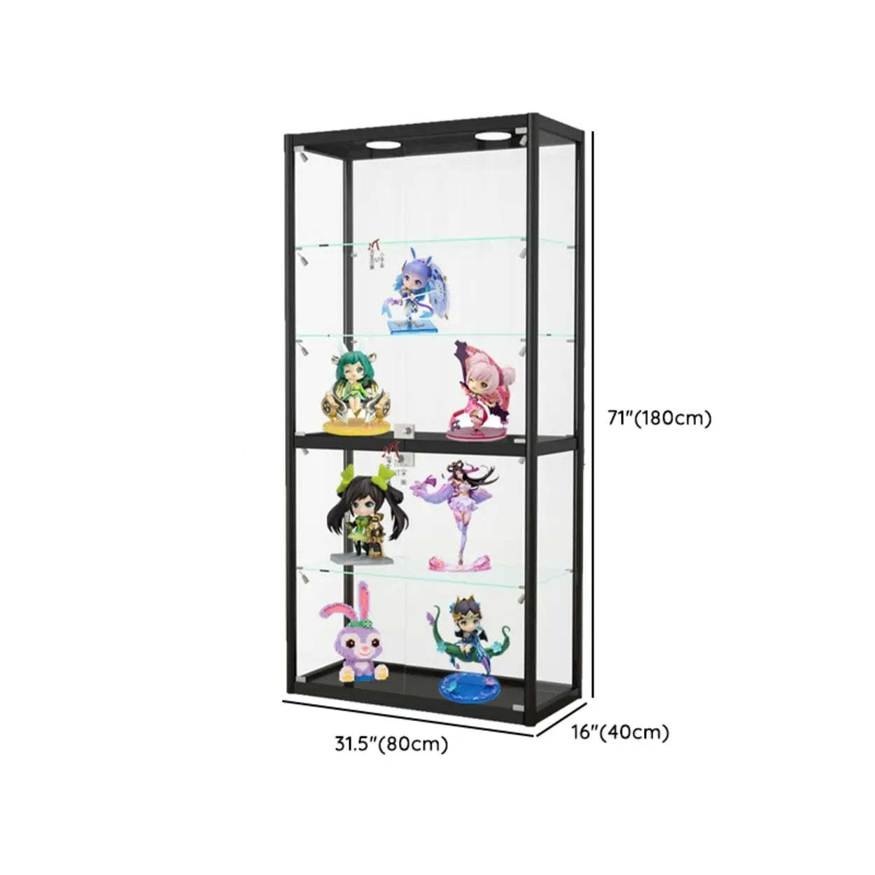 Clear Glass Rectangular Floor Display Cabinet — 4