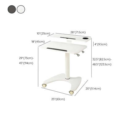 Adjustable Foldable Small White Wood Standing Desk