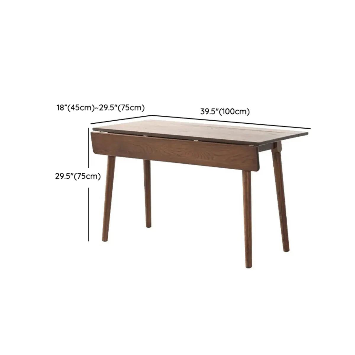 Classic Rectangular Brown Timber Extendable Dining Table