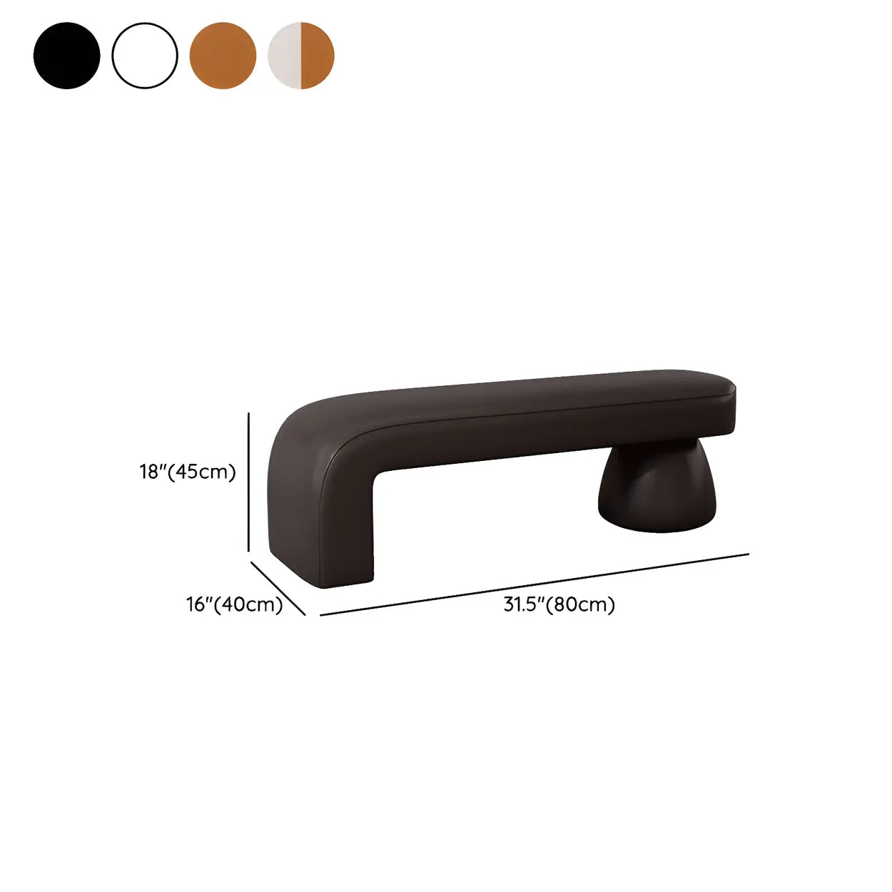 Upholstered Short Bedroom Bench