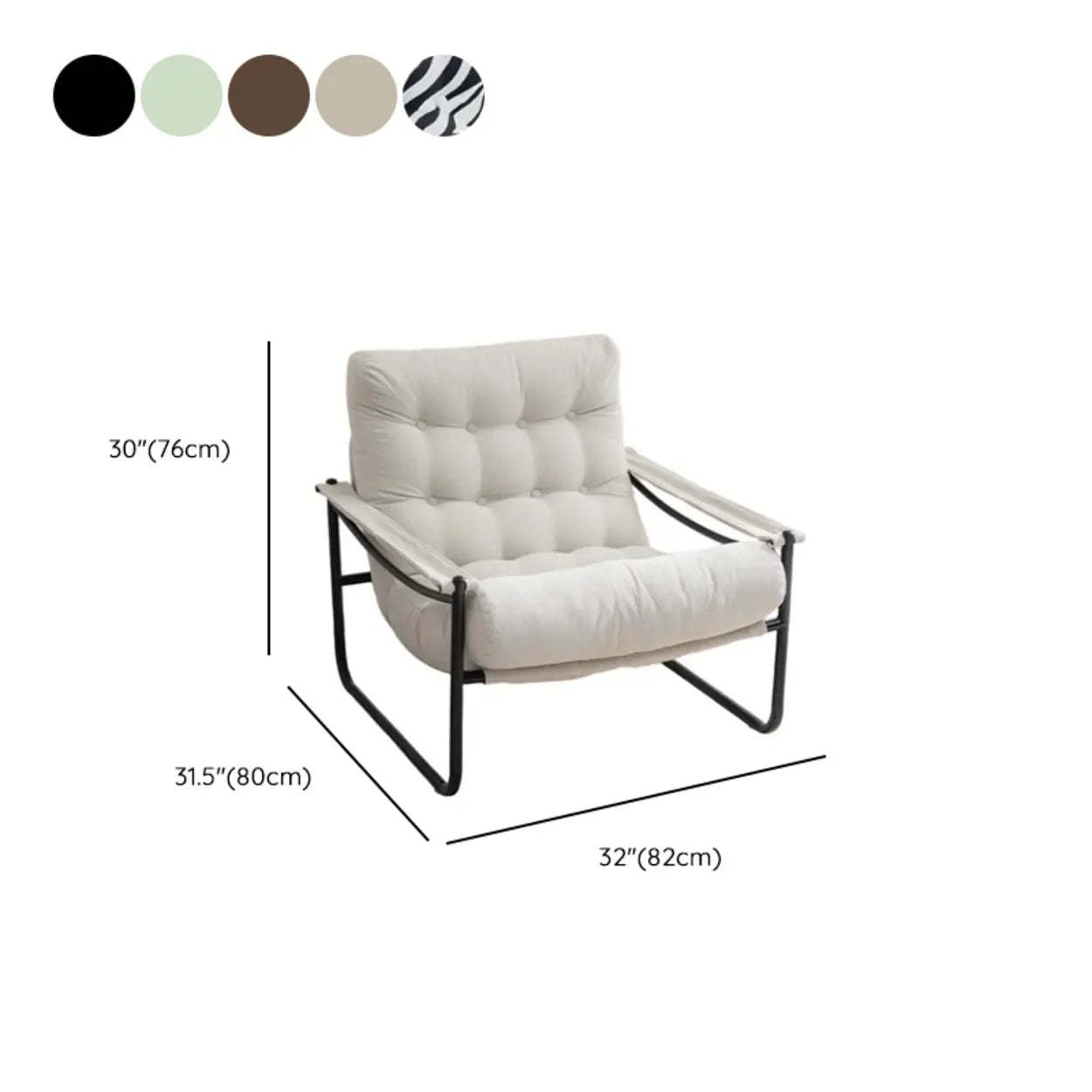 Modern Corduroy Brown Tufted Back Accent Chair with Arms