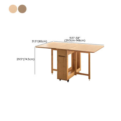 Traditional Brown Wood Extendable Dining Table
