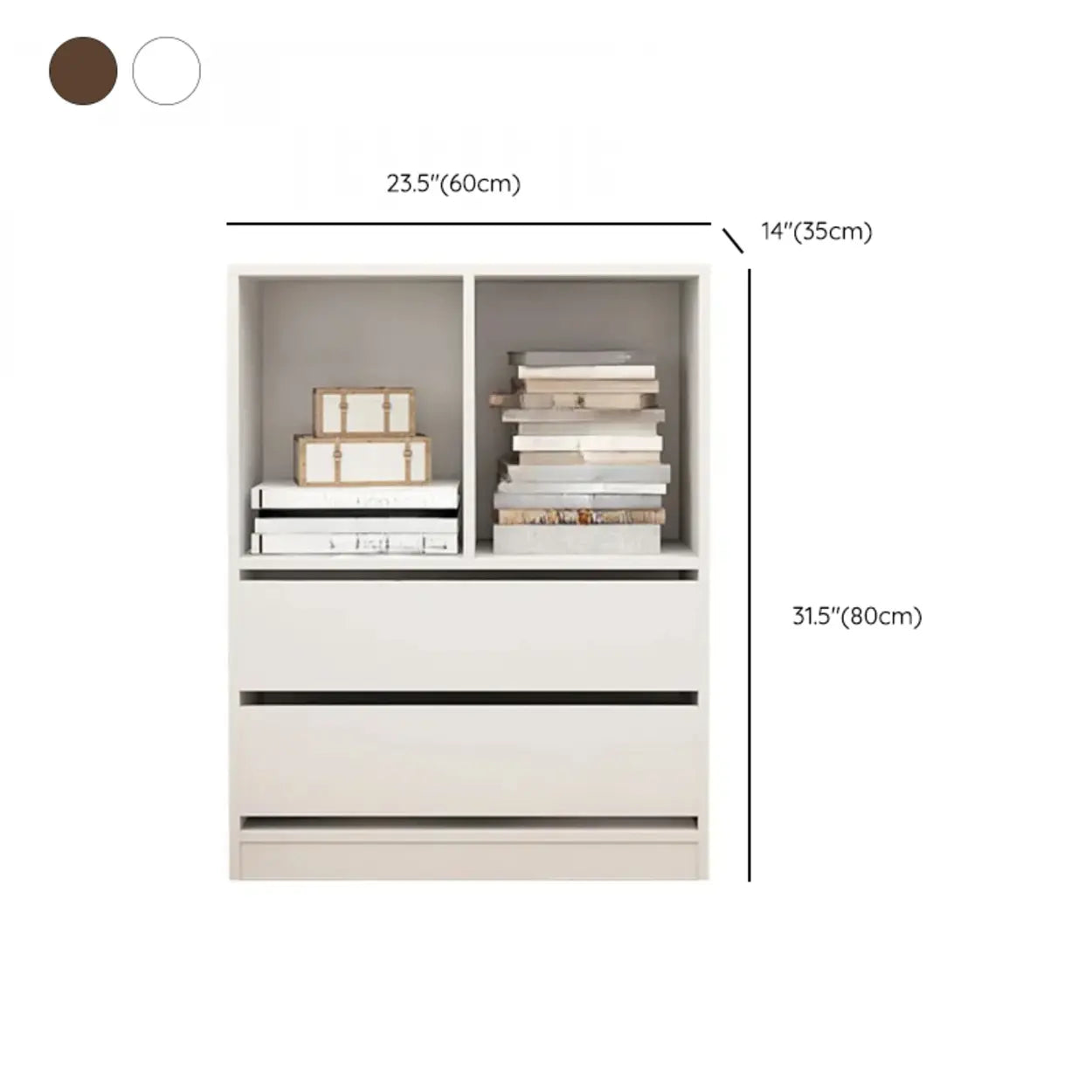 Simple Closed Back Wooden Rectangle Wide Bookcases #size