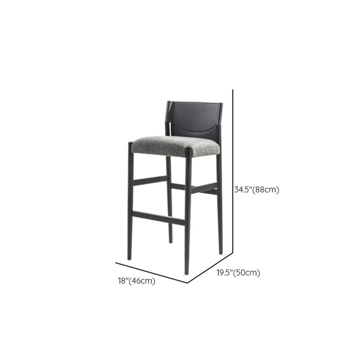 Modern Upholstered Low Back Armless Counter Bar Stool